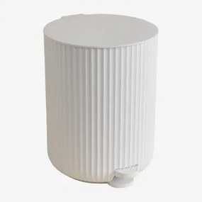 Kosz Na Śmieci Z Pokrywą I Pedałem Vernon Biała - Sklum