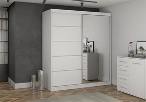Szafa przesuwna BONO z lustrem 160 cm biały