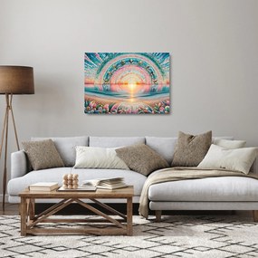 Obraz na szkle – Mozaika zachodzącego słońca (70x50 cm)