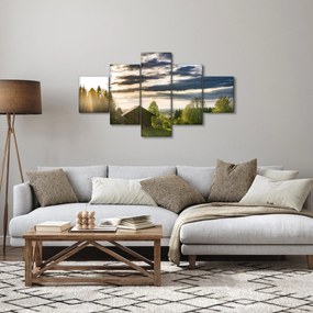 Obraz domku leśnego (125x70 cm)