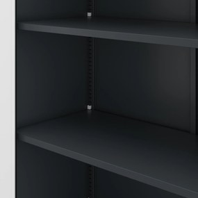 Biurowa szafa metalowa na akta KEVIN, 900 x 1400 x 400 mm, antracytowo-biała