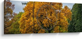 Obraz drzewa (z zegarem) (90x30 cm)
