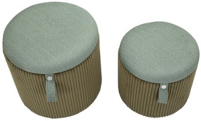 Zestaw puf ze schowkiem BOLZANO, Ø 38 cm, Ø 32 cm