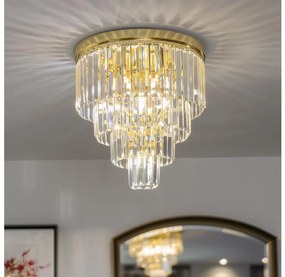 Brilagi - LED kryształowa lampa sufitowa MOZART 5xE14/40W/230V złota