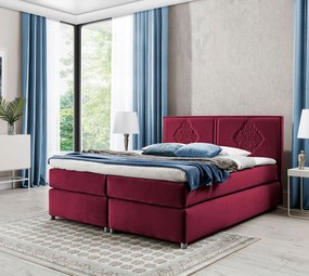 Czerwone łóżko kontynentalne boho 5 rozmiarów T3-A51