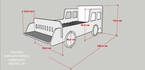 Łóżko dziecięce auto Marulla 146G