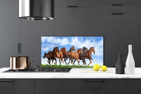 Szkło nad Blatem Dzikie Konie w Galopie