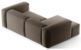 Brązowy narożnik (lewostronny/z szezlongiem) Bergano – Cosmopolitan Design