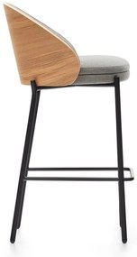 Szaro-naturalny hoker (wysokość siedziska 65 cm) Eamy – Kave Home
