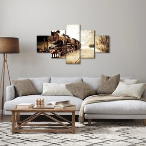 Obraz - Zabytkowa lokomotywa (125x70 cm)