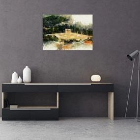 Obraz na szkle - Świątynia Zeusa, Ateny, Grecja (70x50 cm)