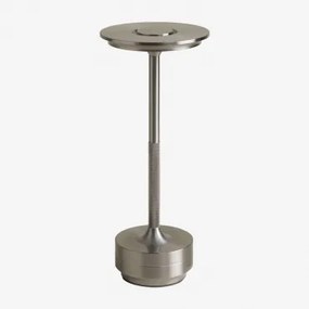 Bezprzewodowa Lampa Stołowa Led Na Zewnątrz Rivkin Chrome - Sklum