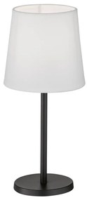 Czarno-biała lampa stołowa z tekstylnym kloszem (wysokość 30 cm) Eve – Fischer &amp; Honsel
