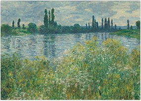 Obraz na szkle - Claude Monet, Banks of the Seine, reprodukcje (70x50 cm)