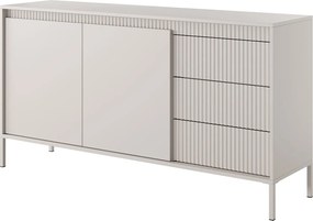 Komoda: 3 szuflady, 2 drzwi, kaszmir, 81,4 x 153,5 x 39,5