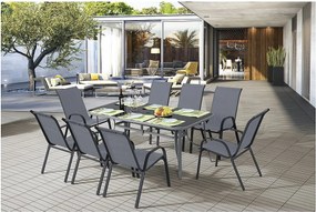 Zestaw ogrodowy "Cordoba XL 180" 8-osobowy – szary