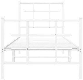Białe pojedyncze łóżko metalowe 80x200 cm - Alester