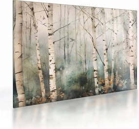 Obraz na szkle - Rysowanie wzoru lasu (70x50 cm)