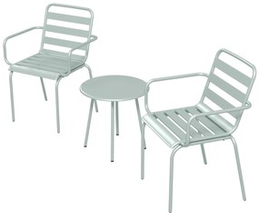 Outsunny Zestaw bistro 3-częściowy Zestaw bistro na balkon 2-osobowy, składany, nowoczesny design, 51 x 58 x 78 cm, zielony