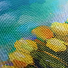 Obraz żółtych tulipanów (170x50 cm)