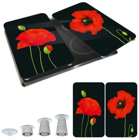 Szklane płyty ochronne MAKI na kuchenkę – 2 sztuki