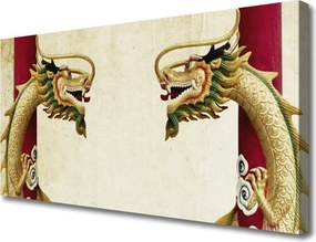 Obraz na płótnie Majestatyczny Smok w Chmurach