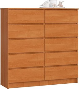 Komoda AKORD K120 Olcha 120 cm 10 szuflad kolor Olcha mat 120x40x121 cm