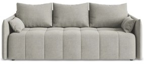 Jasnoszara rozkładana/ze schowkiem sofa 225 cm Moku – Makamii