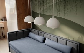 Sofa rozkładana z funkcją spania FULGEO szara/granatowa lewa ELTAP
