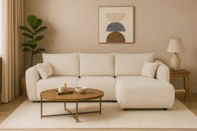 DALLAS – narożnik rozkładany prawy 255x165 cm, Bello 5 kremowa