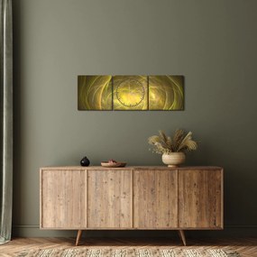 Nowoczesny abstrakcyjny obraz (z zegarem) (90x30 cm)