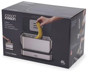 Pojemnik na odpadki organiczne w kolorze srebra 4 l Collect – Joseph Joseph