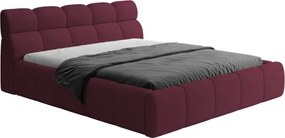 Łóżko GIULIA tapicerowane z pojemnikiem na pościel kolor Kasztanowy WERSAL