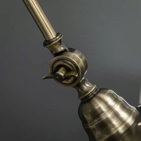 HOMCOM Lampa podłogowa vintage mosiądz regulowany kąt 42x255x152cm elegancka do salonu | Aosom PL