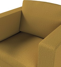 Pokrowiec na fotel Karlanda kolor żółty tkanina strukturalna