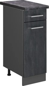 Szafka dolna do kuchni czarny beton 30x60x81.6 r-line