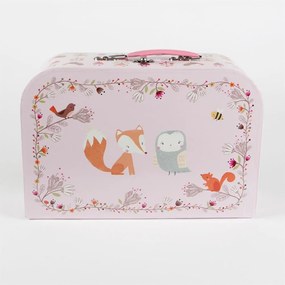 Różowy dziecięcy kuferek piknikowy Sass &amp; Belle Woodland Friends