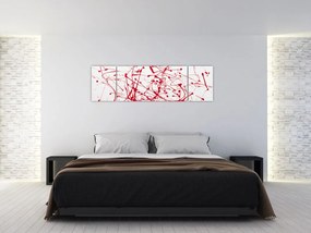 Obraz przy użyciu techniki drippingu (170x50 cm)