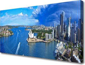 Obraz na płótnie Miasto Wykute w Skale nad Morzem