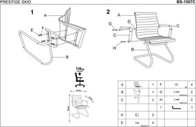 Fotel biurowy na płozach Prestige Skid