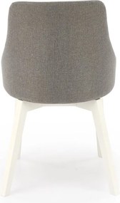 Wygodne krzesło na drewnianych nogach w kolorze białym Toledo Halmar