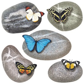 Naklejka Butterflies on Stones, 30 x 30 cm