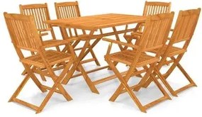 Brązowy 7-częściowy zestaw mebli ogrodowych L6-S91