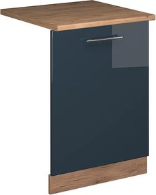 Panel przedni zmywarki ciemnoniebieski wysoki połysk 60x1.6x81.8 fame-line