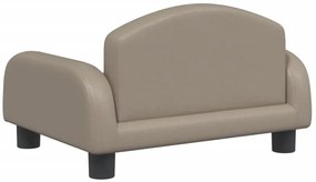 Dziecięca sofa z ekoskóry cappuccino - Velira 3X