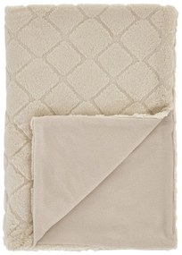 Beżowy koc z mikropluszu 130x170 cm Cosy Diamond – Catherine Lansfield