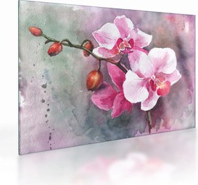 Obraz na szkle - Orchidee, akwarela (70x50 cm)