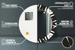 Abstrakcja geometria Lustro dekoracyjne okrągłe