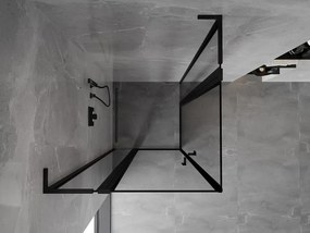 Mexen Mist L Duo kabina prysznicowa uchylna 90 x 90 cm, czarna ramka, czarna - 8A4L-090L-090P-70-70