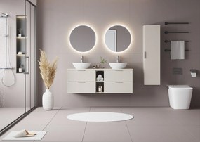 Kaszmirowy Zestaw do Łazienki 140cm Szafka Regał Blat Pile